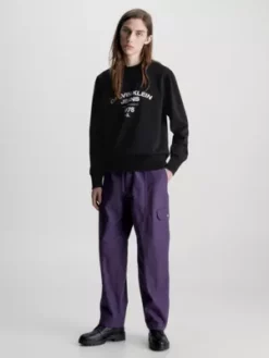 Calvin Klein Sweat-shirt Avec Logo Universitaire 10 Calvin Klein Sweat-shirt Avec Logo Universitaire -Pas Cher Calvin Klein Magasin J30J324210 BEH alternate3