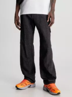 Calvin Klein Pantalon Cargo Relaxed En Nylon Texturé