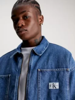 Calvin Klein Veste En Jean Matelassée Zippée 11 Calvin Klein Veste En Jean Matelassée Zippée -Pas Cher Calvin Klein Magasin J30J324290 1A4 alternate3