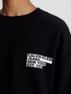 Calvin Klein Sweat En Coton Avec Logo Dans Le Dos -Pas Cher Calvin Klein Magasin J30J324311 BEH alternate3