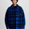 Calvin Klein Chemise Veste à Carreaux En Sherpa