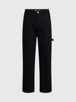 Calvin Klein Pantalon Utilitaire Droit En Toile -Pas Cher Calvin Klein Magasin J30J324375 BEH alternate5