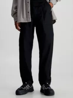 Calvin Klein Pantalon Utilitaire Droit En Toile