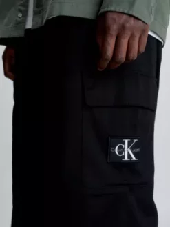 Calvin Klein Pantalon Cargo En Sergé De Coton -Pas Cher Calvin Klein Magasin J30J324537 BEH alternate3