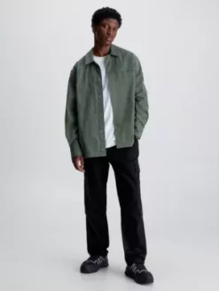 Calvin Klein Pantalon Cargo En Sergé De Coton -Pas Cher Calvin Klein Magasin J30J324537 BEH alternate4