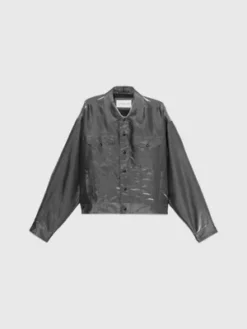 Calvin Klein Veste Trucker Relaxed Métallisée -Pas Cher Calvin Klein Magasin J30J324701 0GK alternate5