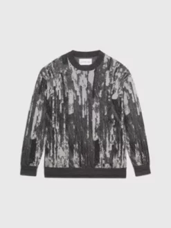 Calvin Klein Pull En Jacquard De Coton Mélangé -Pas Cher Calvin Klein Magasin J30J324708 0IP alternate5