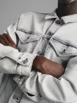 Calvin Klein Veste Oversize En Jean -Pas Cher Calvin Klein Magasin J30J324709 1AA alternate3