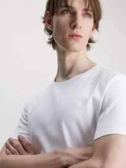 Calvin Klein T-shirt Super Slim -Pas Cher Calvin Klein Magasin J30J325471 YAF alternate2