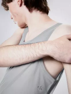 Calvin Klein Débardeur Slim Unisexe En Maille -Pas Cher Calvin Klein Magasin J40J400269 PRR alternate4