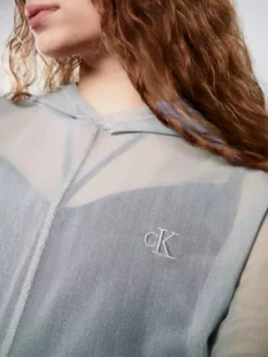 Calvin Klein Sweat-shirt à Capuche Slim Unisexe En Maille -Pas Cher Calvin Klein Magasin J40J400271 PRR alternate5