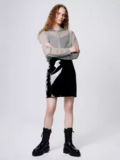 Calvin Klein Sweat-shirt à Capuche Slim Unisexe En Maille -Pas Cher Calvin Klein Magasin J40J400271 PRR alternate7