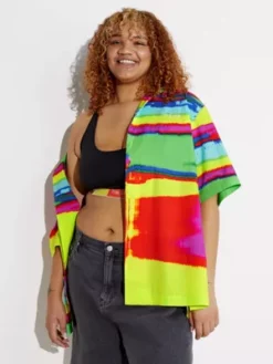 Calvin Klein Chemise à Manches Courtes Multicolore Unisexe - Pride