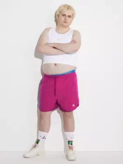 Calvin Klein Short Unisexe En Nylon - Pride -Pas Cher Calvin Klein Magasin J40J400289 VCS alternate7