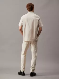 Calvin Klein Chemise à Manches Courtes En Popeline -Pas Cher Calvin Klein Magasin K10K109440 ACE alternate2