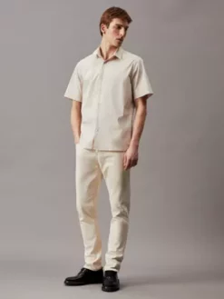 Calvin Klein Chemise à Manches Courtes En Popeline -Pas Cher Calvin Klein Magasin K10K109440 ACE alternate4