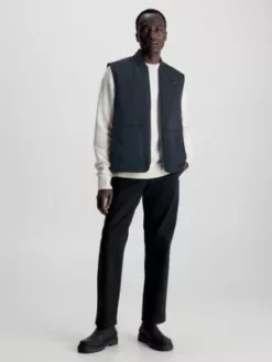 Calvin Klein Gilet En Sergé Léger -Pas Cher Calvin Klein Magasin K10K109492 BEH alternate3