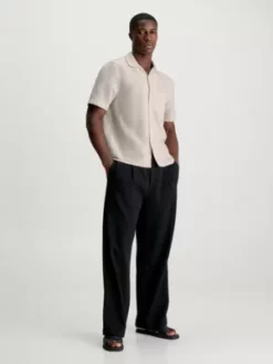 Calvin Klein Chemise En Coton Et Lin -Pas Cher Calvin Klein Magasin K10K109521 ACE alternate3