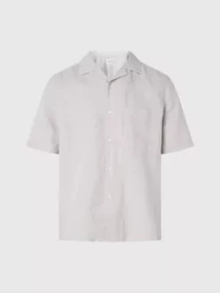 Calvin Klein Chemise En Coton Et Lin -Pas Cher Calvin Klein Magasin K10K109521 ACE alternate4