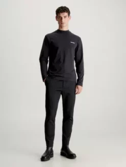 Calvin Klein Haut à Manches Longues Et Col Cheminée -Pas Cher Calvin Klein Magasin K10K110179 BEH alternate3