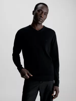 Calvin Klein Pull à Col V En Laine Mérinos 3 Calvin Klein Pull à Col V En Laine Mérinos