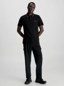 Calvin Klein Polo Slim En Piqué Avec Passepoil 10 Calvin Klein Polo Slim En Piqué Avec Passepoil -Pas Cher Calvin Klein Magasin K10K110596 BEH alternate3