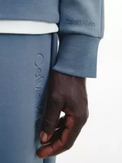 Calvin Klein Sweat à Capuche Relaxed à Col Zippé -Pas Cher Calvin Klein Magasin K10K110755 POC alternate3