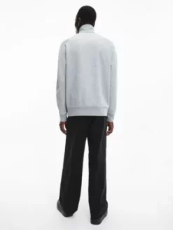 Calvin Klein Sweat Zippé Relaxed Avec Col Montant -Pas Cher Calvin Klein Magasin K10K110759 PKH alternate2