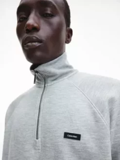 Calvin Klein Sweat Zippé Relaxed Avec Col Montant -Pas Cher Calvin Klein Magasin K10K110759 PKH alternate3