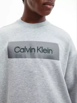 Calvin Klein Sweat Relaxed En Polaire Avec Logo -Pas Cher Calvin Klein Magasin K10K110763 PKH alternate3
