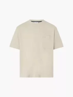 Calvin Klein T-shirt Relaxed à Poche En Coton Bio -Pas Cher Calvin Klein Magasin K10K110809 PF2 alternate4