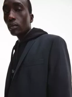 Calvin Klein Veste Blazer Slim En Laine Bicolore 10 Calvin Klein Veste Blazer Slim En Laine Bicolore -Pas Cher Calvin Klein Magasin K10K110830 PCS alternate3