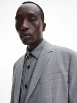 Calvin Klein Veste Blazer Relaxed Bicolore -Pas Cher Calvin Klein Magasin K10K110838 CHH alternate3