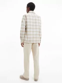 Calvin Klein Surchemise à Carreaux En Sergé De Polaire -Pas Cher Calvin Klein Magasin K10K110847 PF2 alternate2