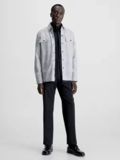 Calvin Klein Surchemise à Carreaux Relaxed En Sergé 10 Calvin Klein Surchemise à Carreaux Relaxed En Sergé -Pas Cher Calvin Klein Magasin K10K111072 P6T alternate3