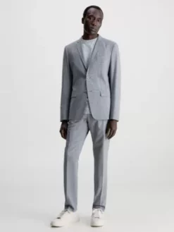 Calvin Klein Blazer Slim En Laine élastique 10 Calvin Klein Blazer Slim En Laine élastique -Pas Cher Calvin Klein Magasin K10K111073 PTA alternate3