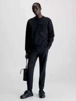 Calvin Klein Sweat-shirt Avec Poche En Maille 10 Calvin Klein Sweat-shirt Avec Poche En Maille -Pas Cher Calvin Klein Magasin K10K111101 BEH alternate3