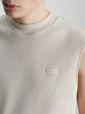 Calvin Klein Veste Sans Manches En Coton Bio Piqué Nid D'abeille 5 Calvin Klein Veste Sans Manches En Coton Bio Piqué Nid D'abeille – Image 3