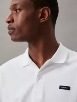 Calvin Klein Polo Slim En Piqué élastique -Pas Cher Calvin Klein Magasin K10K111196 YAF alternate2