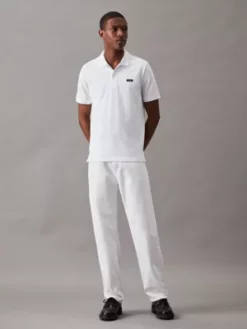 Calvin Klein Polo Slim En Piqué élastique -Pas Cher Calvin Klein Magasin K10K111196 YAF alternate3