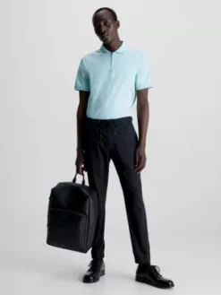 Calvin Klein Polo à Fermeture éclair Passepoilée -Pas Cher Calvin Klein Magasin K10K111202 C04 alternate3