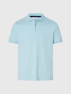 Calvin Klein Polo à Fermeture éclair Passepoilée -Pas Cher Calvin Klein Magasin K10K111202 C04 alternate4