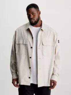 Calvin Klein Surchemise Grande Taille En Sergé