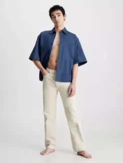 Calvin Klein Jean Straight Classique Unisexe - CK Standards -Pas Cher Calvin Klein Magasin K10K111301 1A4 alternate6