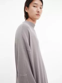 Calvin Klein Pull Unisexe En Coton Gaufré - CK Standards -Pas Cher Calvin Klein Magasin K10K111315 PQ0 alternate7