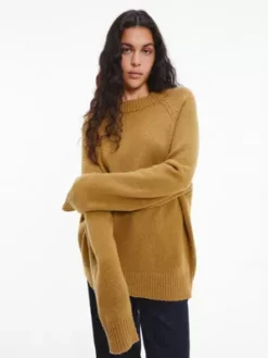 Calvin Klein Pull Unisexe En Laine Mélangée - CK Standards -Pas Cher Calvin Klein Magasin K10K111316 KCB alternate1