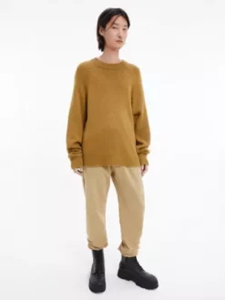 Calvin Klein Pull Unisexe En Laine Mélangée - CK Standards -Pas Cher Calvin Klein Magasin K10K111316 KCB alternate2