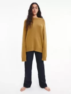 Calvin Klein Pull Unisexe En Laine Mélangée - CK Standards -Pas Cher Calvin Klein Magasin K10K111316 KCB alternate3