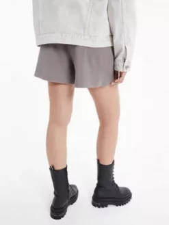 Calvin Klein Short Unisexe En Coton Gaufré - CK Standards -Pas Cher Calvin Klein Magasin K10K111334 PQ0 alternate5