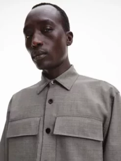 Calvin Klein Surchemise Bicolore En Laine 10 Calvin Klein Surchemise Bicolore En Laine -Pas Cher Calvin Klein Magasin K10K111353 CHH alternate3